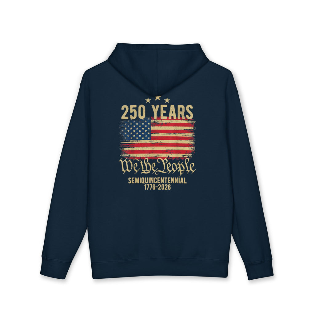 250 Years American Flag Hoodie — "We The People" Semiquincentennial 1776–2026