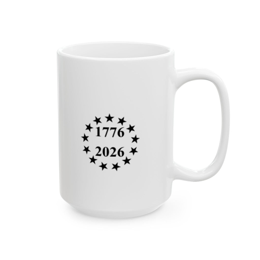 250 Years of Freedom Ceramic Mug – Patriotic American Flag Coffee Cup (11oz & 15oz)