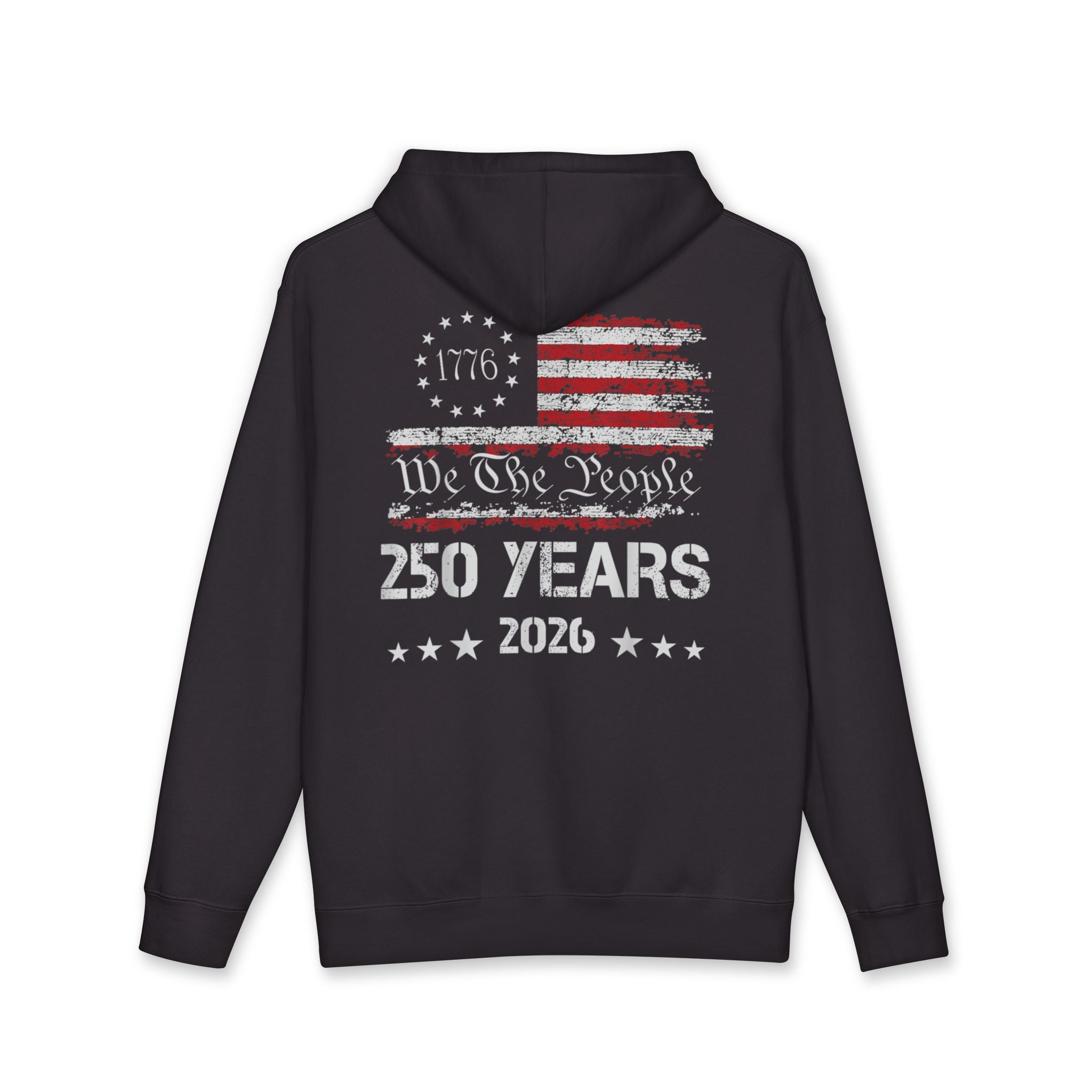 250 Years 2026 Distressed Flag Hoodie
