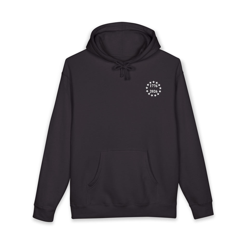 250 Years 2026 Distressed Flag Hoodie